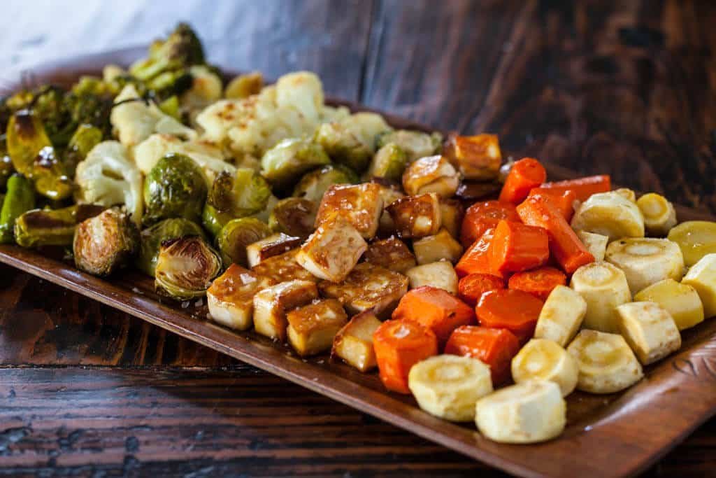 Roasted vegetables and Tofu platter
